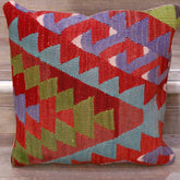 Small Handmade Turkish kilim cushion - 308572