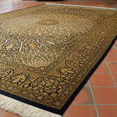 Handmade Oriental Qum silk on silk carpet - 308693