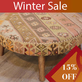 Turkish Kilim Large circular stool - WS309316