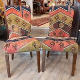 Handmade Turkish kilim Dining Chairs- 309801 pair B