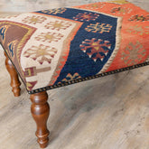 Medium Turkish kilim covered stool - 309841