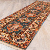 Handmade Afghan Shirvan short runner - 310351