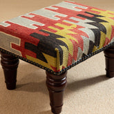 Small handmade Turkish kilim stool - 310432