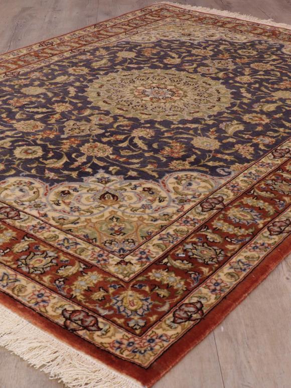 Handmade fine Persian Qum rug