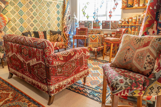 Discover Kilim Furniture in our stunning Showroom