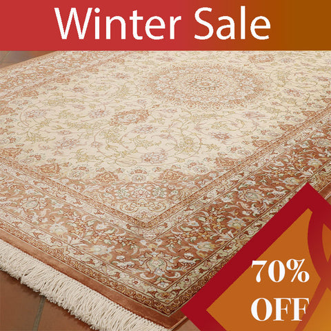 Extra fine handmade Oriental Qum silk - WS118869