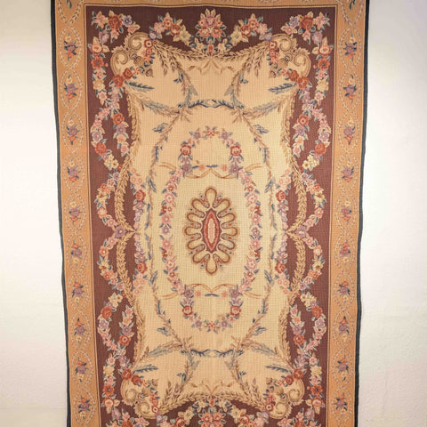 Chinese needle point flat weave rug or wallhanging - 150507