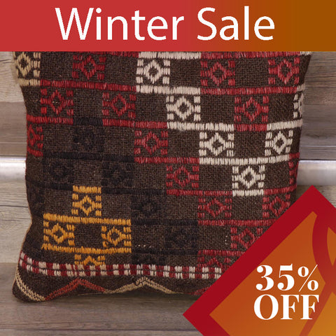 Small Handmade Turkish kilim cushion - 24025848