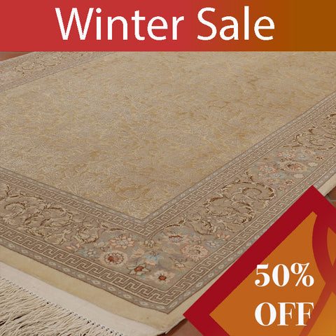 Fine part silk handmade Oriental Isfahan rug - WS262510