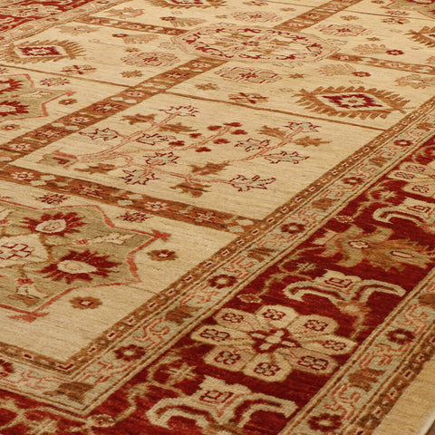 Fine handmade Afghan Ziegler wide runner - 26325194