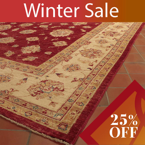 Fine handmade Afghan Ziegler large carpet - 27325907