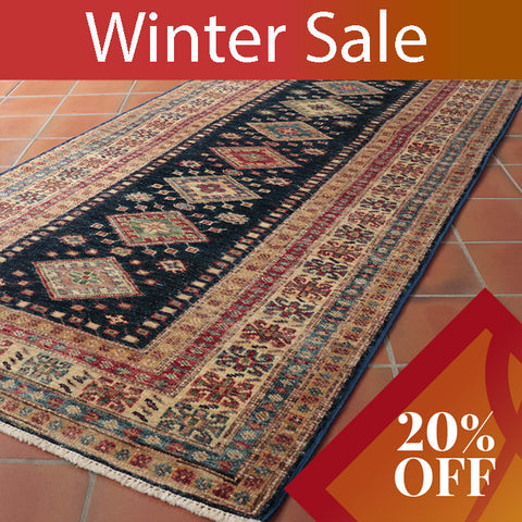 Extra fine handmade Afghan Kazak runner - 27425079