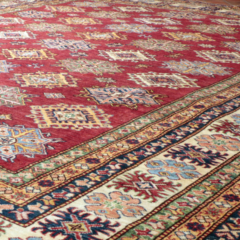 Fine handmade Afghan Kazak carpet - 28425953