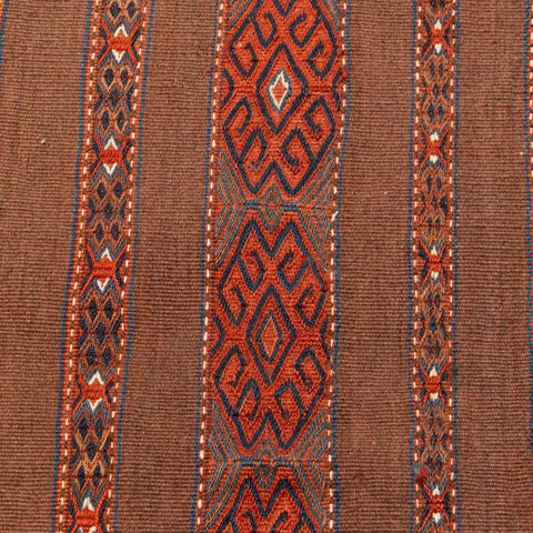 Medium Turkoman kilim covered stool -WS295620