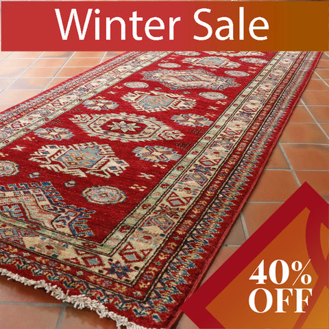 Fine handmade Afghan Kazak runner - 29525682