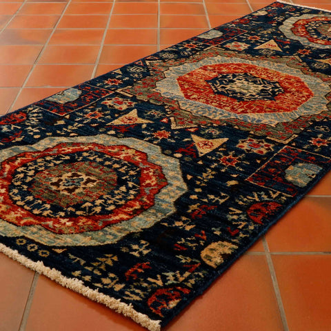 Fine handmade Afghan Mamluk short runner - 306461