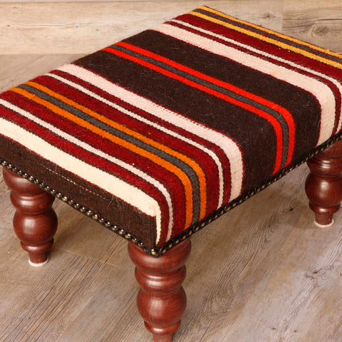 Small Turkish kilim stool - 30625816