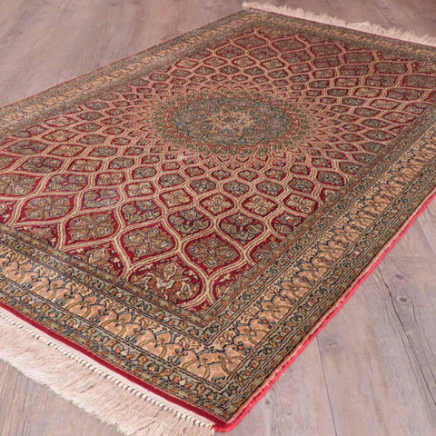 Handmade  extra fine Kashmir silk rug - 307282