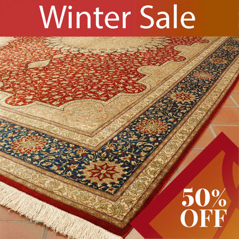 Extra fine handmade Qum carpet - 30725656