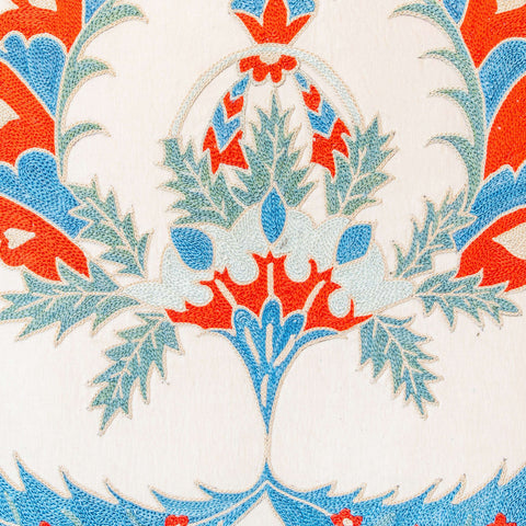 Handmade Uzbek Suzani Silk Cushion - 307746-BI