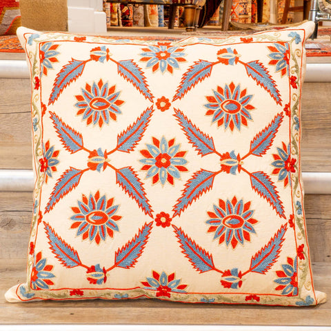 Handmade Uzbek Suzani Silk Cushion - 307746CD