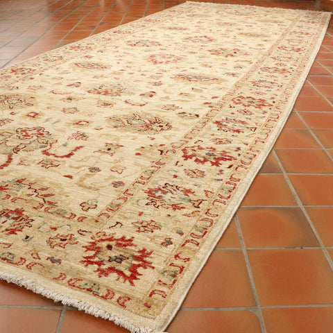 Fine handmade Afghan Ziegler wide runner - 307924