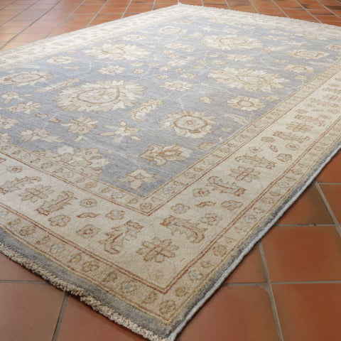 Handmade blue Afghan Ziegler rug - 30825072