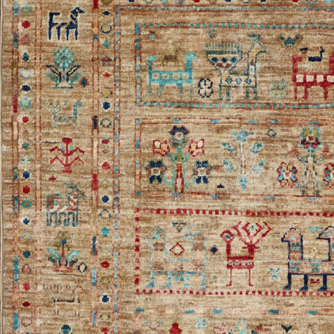 Handmade fine Afghan Samarkand rug - ENR308183