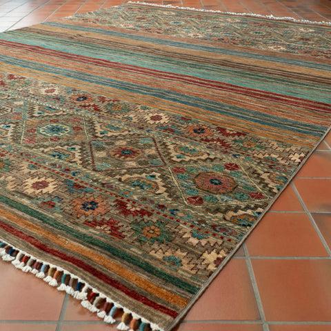 Handmade fine Afghan Samarkand rug - 308223