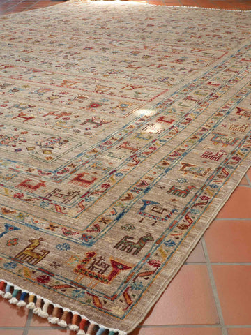 Handmade fine Afghan Samarkand carpet - 308232