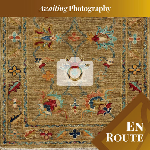 Handmade modern Afghan Ziegler rug - ENR308250