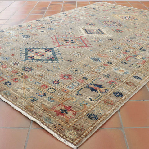 Handmade extra fine Afghan Kazak rug - 308275