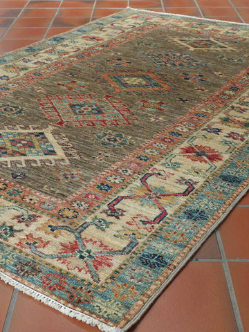 Handmade extra fine Afghan Kazak rug - 308276