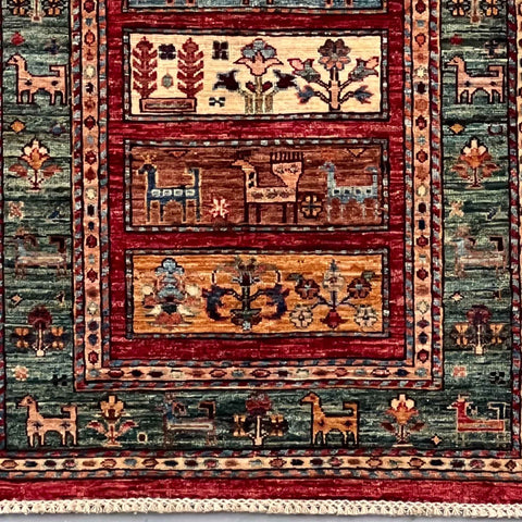 Handmade Afghan Kharjeen rug - ENR308318