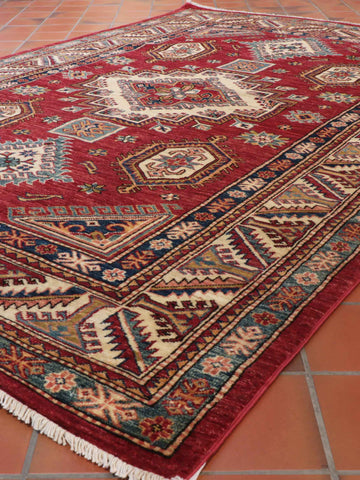 Handmade fine Afghan Kazak rug - 308327