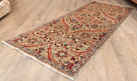 Handmade Afghan Choeb Rang short runner - 308351