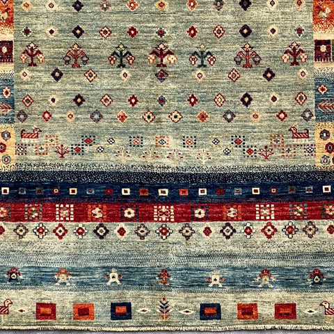 Handmade Afghan Gabbeh rug - ENR308369