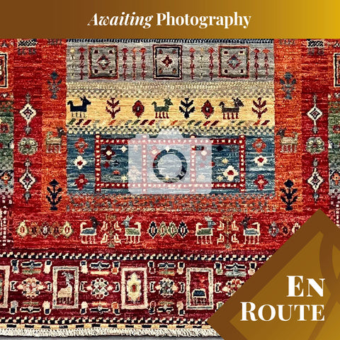 Handmade Afghan Gabbeh rug - ENR308375