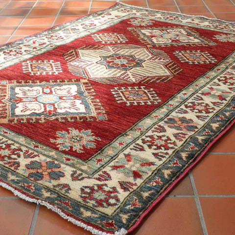 Handmade fine Afghan Kazak rug - 308426