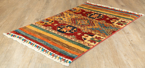 Handmade Afghan Kharjeen rug - 308445