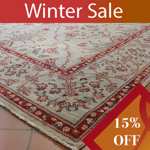 Handmade extra fine Afghan Aryana square rug - WS308539