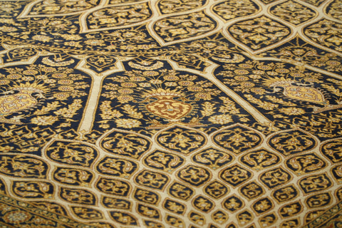 Handmade Persian Qum silk on silk carpet - 308693