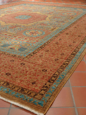 Handmade extra fine Afghan Mamluk carpet - 308754