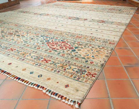 Handmade extra fine Afghan Samarkand carpet - 308781