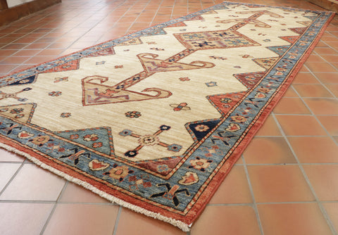 Handmade Afghan Choeb Rang wide runner - 308911