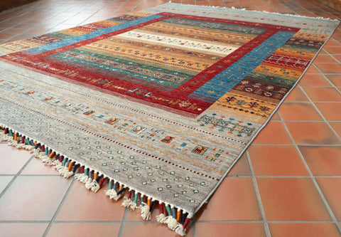 Handmade Afghan Loribaft rug - 308985