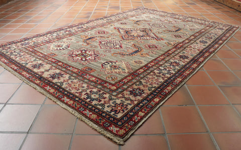 Handmade fine Afghan Kazak rug - 309017