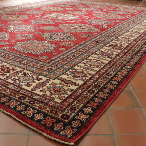 Handmade fine Afghan Kazak carpet - 30925034