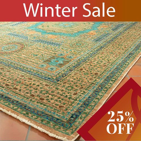 Handmade fine Afghan Mamluk rug - 30925149