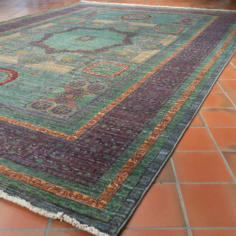 Handmade fine Afghan Mamluk carpet - 309155